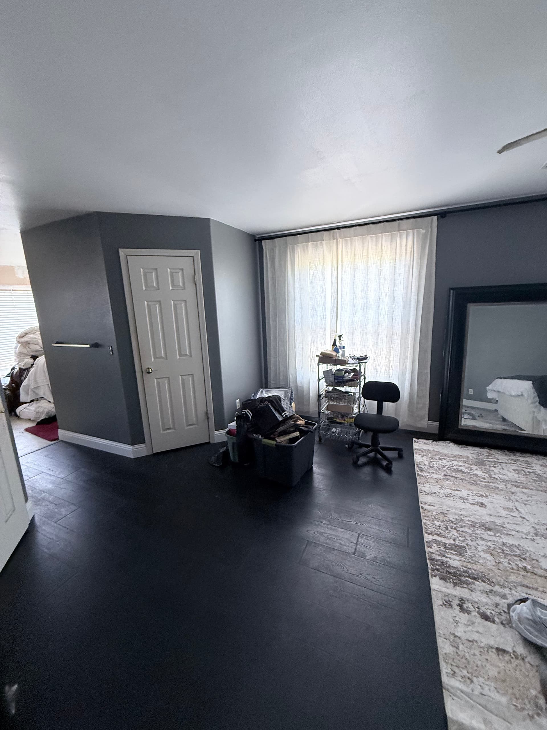 Gallery photos for Bedroom Remodel With New Flooring Fresh Paint and Baseboards: Image #1