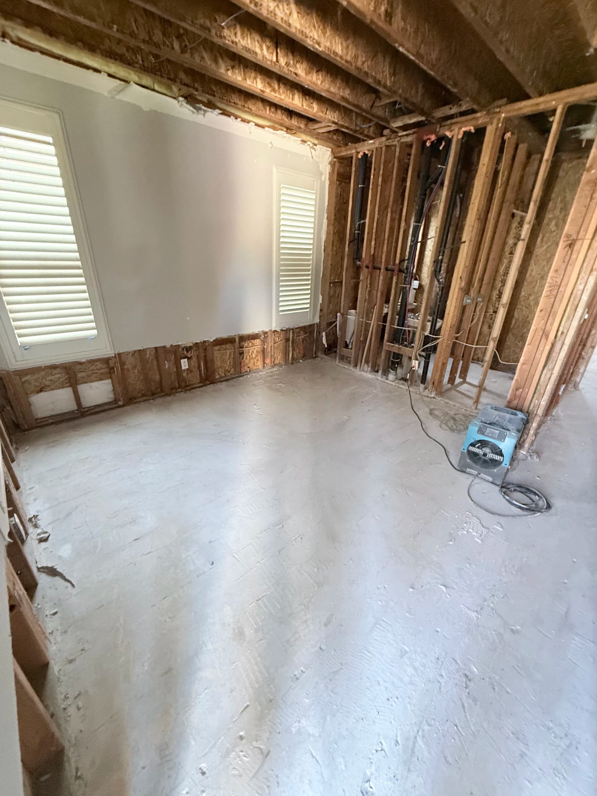 Water Damage Demo and Structural Dryout in Fresno